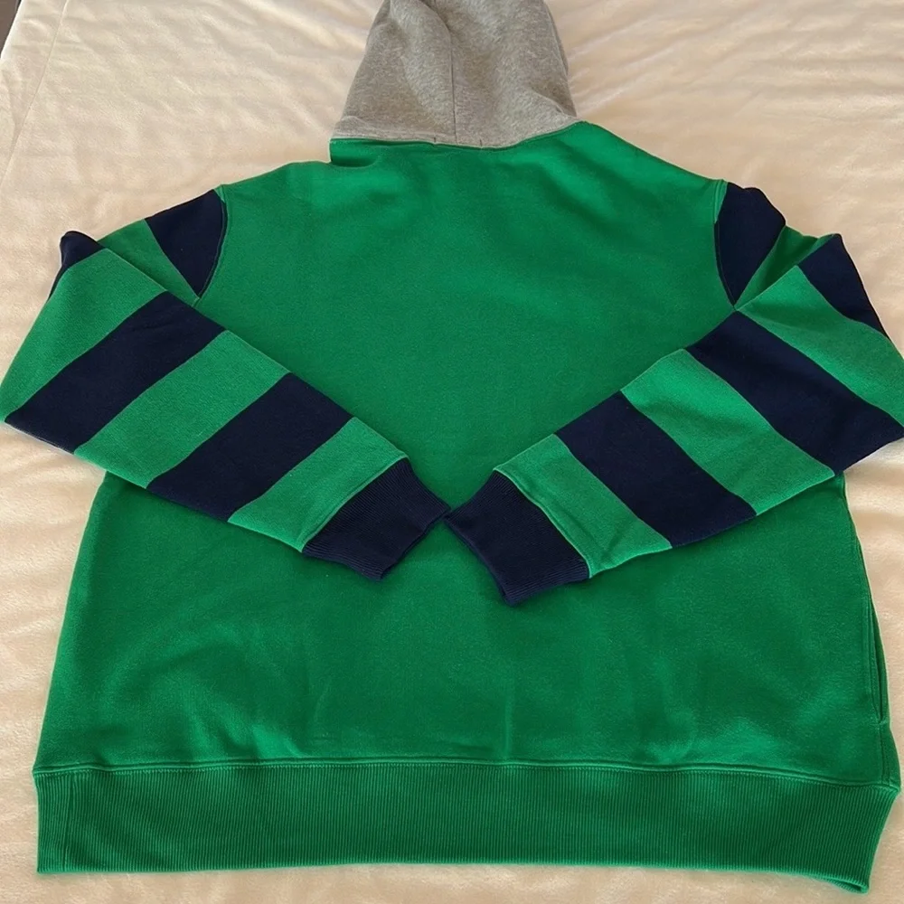 🎉Host Pick🎉Polo Ralph Lauren Green Multi Polo Bear Hoodie XL - Picture 4 of 10